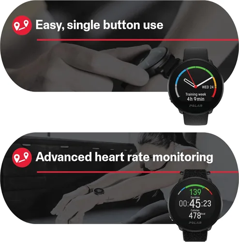 Vista 5 de POLAR Unite - Reloj de fitness impermeable (incluye frecuencia cardíaca basada en la muñeca y seguimiento del sueño)