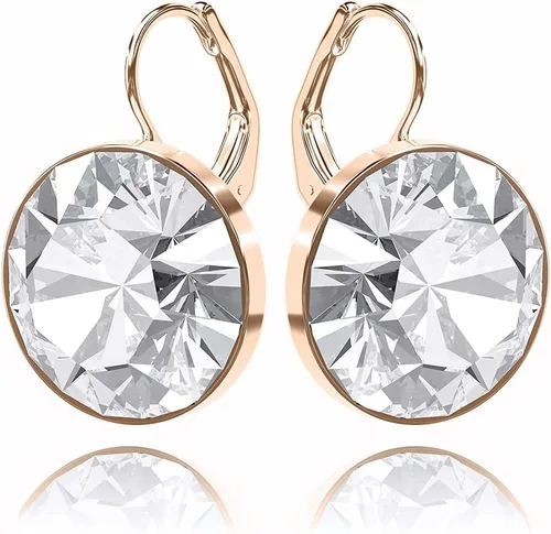 Vista 15 de Hermosos aretes solitarios para mujer - Adornos con cristales austriacos, cierre de palanca, perfectos para cualquier ocasión, regalos ideales