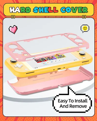 Vista 4 de Xinocy for Nintendo Switch Lite Case & Game Card Case with 24 Game Holder