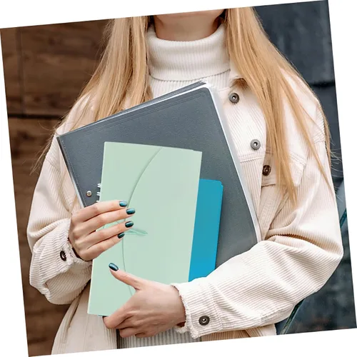 Vista 4 de EXCEART Organizador de archivos de acordeón portátil, tamaño de soporte para recibos y facturas, ideal para uso escolar y oficina, carpeta compacta