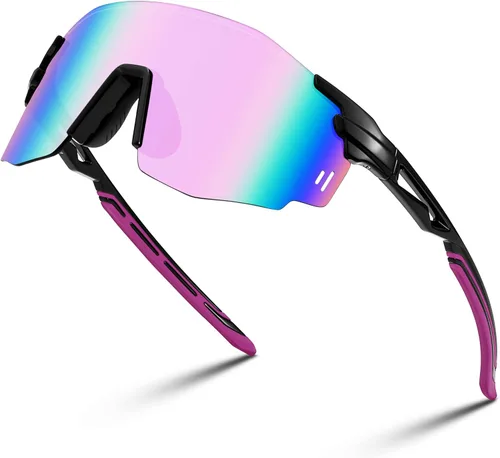 Vista 9 de FEISEDY Gafas de sol deportivas sin montura para hombres y mujeres Tr90 Marco para ciclismo Pesca Correr B0116