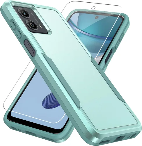 Vista 13 de Funda para Moto G 5G 2023, con Protector de Pantalla [Probado contra Caídas de Grado Militar] Funda Protectora de Servicio Pesado Resistente Rugosa