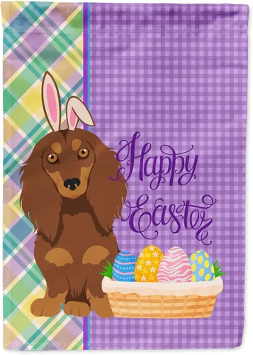 Vista 20 de Caroline's Treasures WDK4925GF Bandera de Pascua Airedale Terrier negra y tostada, tamaño jardín, bandera decorativa para patio exterior, patio