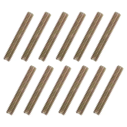 Vista 15 de uxcell 8 piezas de zinc de color totalmente roscado varilla 1/4"-20, 2" longitud, tornillo de rosca de acero al carbono para montaje de muebles