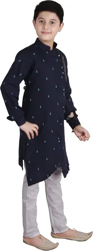 Vista 3 de Pro-Ethic Style Developer Conjuntos de Kurta de algodón étnico indio para niños, sesión festiva, paquete de 1 (S-142)