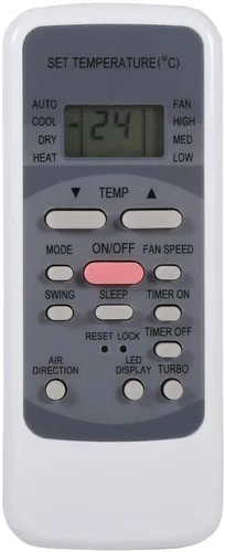 Vista 2 de Control remoto universal de aire acondicionado con reloj y temporizador incorporados, control remoto de aire acondicionado de repuesto general