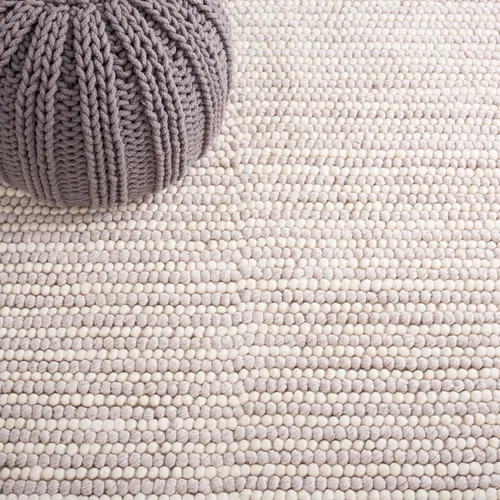 Vista 8 de Martha Stewart x SAFAVIEH - Colección de alfombras de área, 2 pies 3 pulgadas x 9 pies, color marfil y beige, hecha a mano de lana para entrada