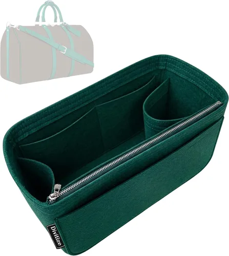 Vista 20 de Divitize Organizador de bolso premium compatible con LV Keepall 25/35/45/50/55/60, hecho a mano, ajuste perfecto, cómodo y resistente, fieltro