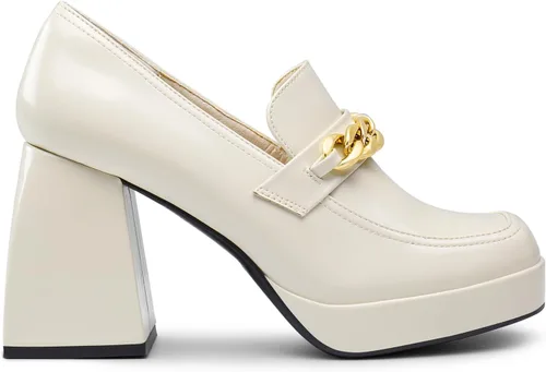 Vista 2 de DREAM PAIRS Mocasines de plataforma para mujer con tacón grueso de bloque, cómodos zapatos sin cordones