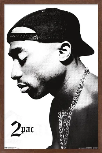 Vista 7 de Trends International Tupac - Póster de pared de perfil, 14.725 x 22.375 pulgadas, versión enmarcada de madera de granero Versión enmarcada Barnwood