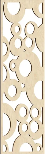 Vista 143 de 9 3/8"W x 24 3/8"H x 1/4"T Farwell Decorativos Paneles de Pared de Madera Calado, Hickory
