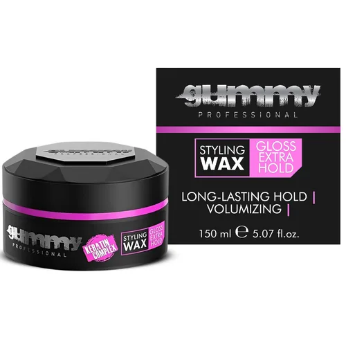 Vista 12 de Gummy Professional Bright Max Hold - Cera para peinar el cabello con complejo de queratina, acabado de alto brillo de fijación extra para espalda