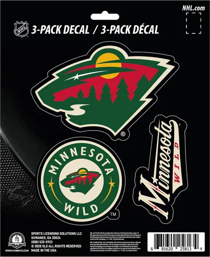 Vista 9 de FANMATS NHL - Juego de calcomanías unisex NHL de 3 piezas Rojo
