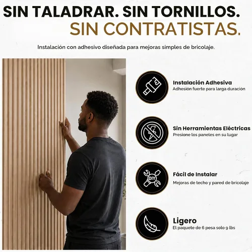 Vista 3 de From Plain To Beautiful In Hours C5101-6p - Paneles de techo de madera de poliestireno delgados de 93.7 x 4.7 pulgadas