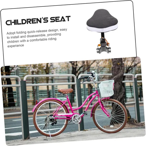 Vista 3 de Accesorio de asiento de bicicleta de montaña, versátil asiento de bicicleta para niños y niñas, características de seguridad de comodidad