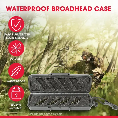 Vista 5 de SKB Cases iSeries - Funda rígida para exteriores, impermeable, con flecha, cabeza ancha, para acampar al aire libre, pesca y caza, color negro