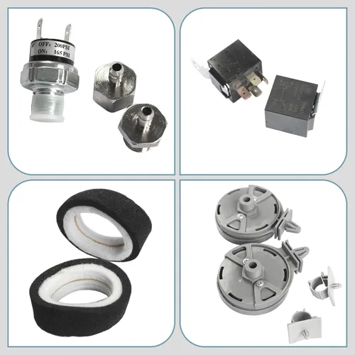 Vista 4 de Kit de compresor de aire de doble cromo 440C 200 PSI de 12 voltios 440C