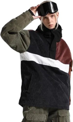 Vista 12 de Chaquetas de esquí para hombre, abrigos de snowboard para mujer, chaqueta impermeable para deportes de invierno, resistente al viento, cálida