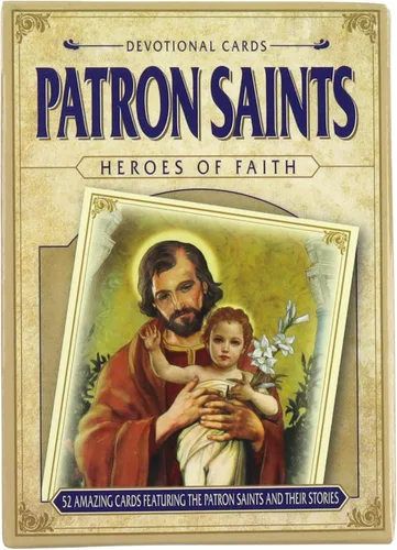 Vista 2 de Needzo Juego de tarjetas devocionales de Patrones Santos, baraja de tarjetas de aprendizaje de Learn The Saints, gran herramienta de aprendizaje
