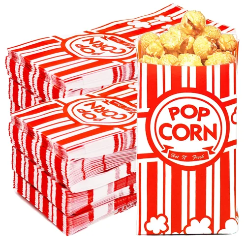 Vista 7 de Homrelaxy 600 bolsas de palomitas de maíz, bolsas de palomitas de maíz de 1 onza para porciones individuales, fundas de papel a granel para máquina