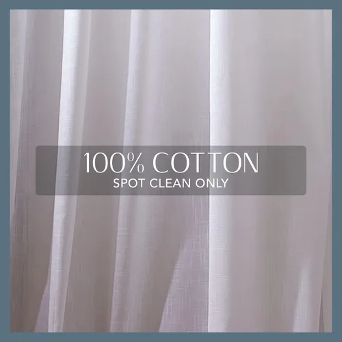 Vista 13 de Elrene Home Fashions Calypso - Cortina para ventana, de algodón semitransparente con borlas de macramé anudadas a mano, con bolsillo para barra, 52