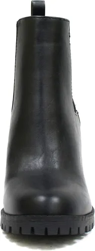 Vista 3 de Soda Glove - Botines con suela con ranuras, elástico lateral y tacón grueso
