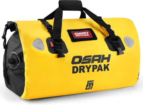 Vista 28 de OSAH DRYPAK Bolsa de lona impermeable – Bolsa seca para motocicleta con gran espacio de almacenamiento, bolsas de equipaje impermeables con bolsillo