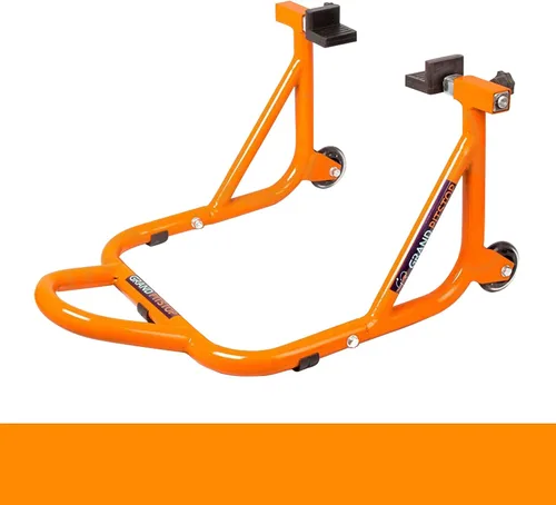 Vista 5 de GRAND PITSTOP Soporte para motocicleta, soporte de elevación de paddock para rueda trasera con horquilla y bobina de basculante, capacidad