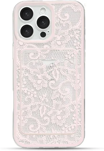 Vista 22 de NITITOP Funda para iPhone 13 transparente linda flor de encaje - flor negra negro (Black Bloom)