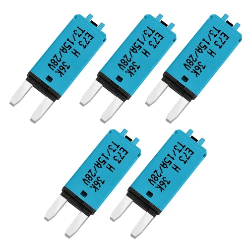 Vista 15 de GLOSO Disyuntores E73 Mini ATM 5 Amp Restablecimiento manual (T3) - 1 paquete (5A)