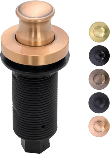 Vista 9 de Akicon Kit de interruptor de aire de eliminación de basura de cobre antiguo con botón de encendido/apagado de eliminación de desechos en la parte