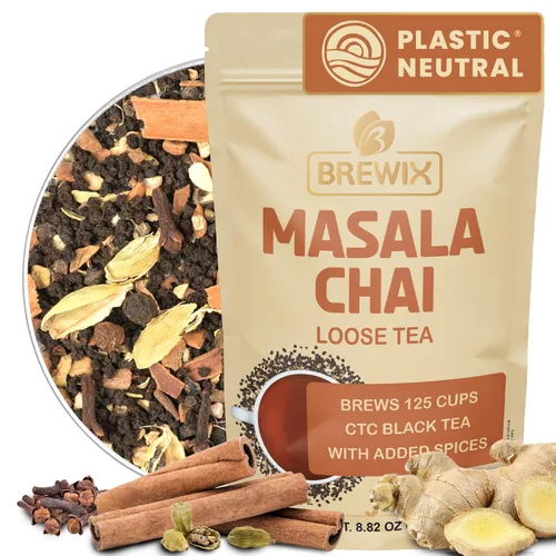 Vista 34 de BREWIX, Bedtime Blossom - Té suelto de hierbas (más de 50 tazas) sin cafeína y totalmente natural Mezcla relajante floral nocturna Rooibos