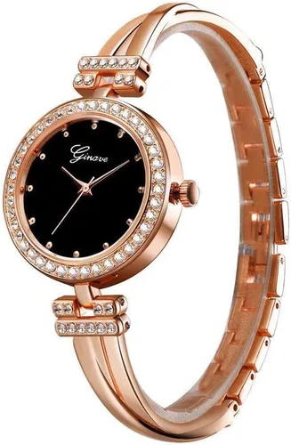 Vista 3 de Weicam Pulsera clásica de dos piezas para mujer, pulsera analógica de cuarzo, conjunto de joyas