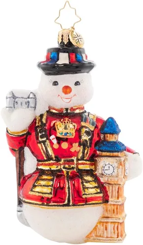 Vista 14 de Christopher Radko Adorno decorativo de Navidad de vidrio europeo hecho a mano, Cali Claus