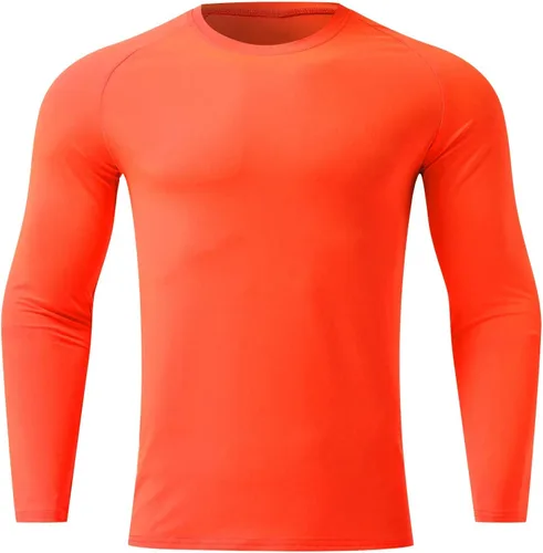 Vista 16 de Camisas de compresión atléticas de manga larga para hombre, capa base, camisa de entrenamiento atlético, camisas de compresión, camisetas deportivas