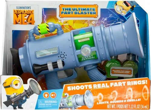 Vista 13 de Minions Illumination's Monsters Fart Blaster Pro con 8 ajustes de olor, dispara anillos apestosos de hasta 6 pies (5.9 ft) de distancia, el juguete