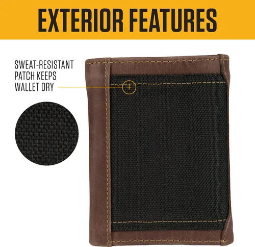 Vista 3 de Carhartt - Billetera resistente de cuero con triple puntada para hombre, disponible en múltiples estilos