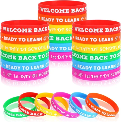 Vista 20 de JUNEBRUSHS 42 piezas de accesorios de concientización sobre el cáncer de mama, pulseras de silicona Esperanza Fe Fuerza Coraje, pulseras accesorios
