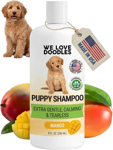 Vista 12 de Champú y acondicionador para cachorros, fabricado en Estados Unidos, sin lágrimas, el mejor champú para cachorros, lavado de piel sensible