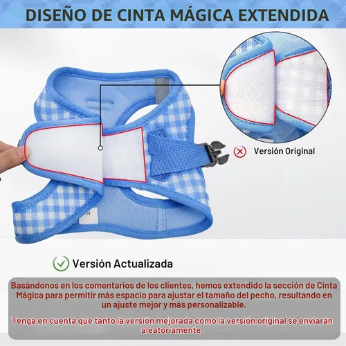 Vista 6 de AIITLE Step in - Juego de arnés y correa para perro pequeño, chaleco para Azul
