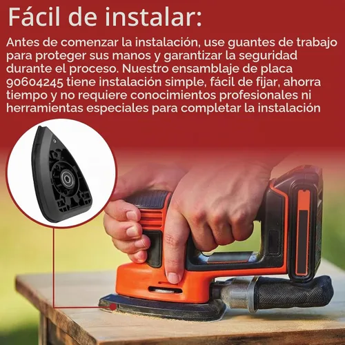 Vista 7 de 90604245 Ajuste para Black & Decker Reemplazo Lijadora Platina Montaje BDCMS20B BDEMS600
