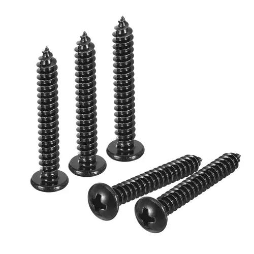 Vista 17 de uxcell 8mm x 3mm Tornillo Phillips de cabeza plana autorroscante, 100 piezas - Tornillo de cabeza redonda de acero inoxidable 304 con rosca completa