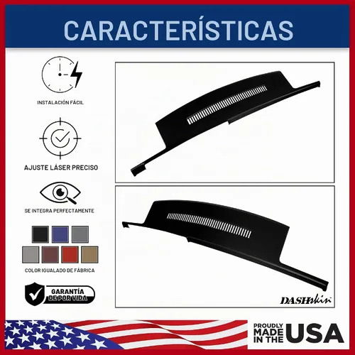 Vista 5 de DashSkin Cubierta de plástico moldeado para salpicadero compatible con 1988-1994 C1500 C2500 C3500 K1500 K2500 K3500 Silverado Sierra Tahoe Yukon