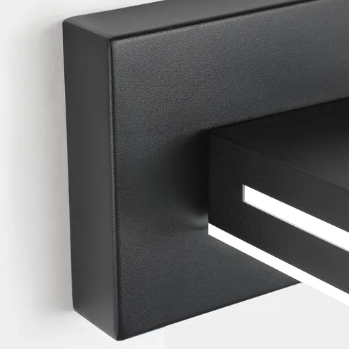 Vista 4 de Accesorios de iluminación de tocador de baño sobre espejo (3 luces, 5CCT, regulable) modernos accesorios de iluminación LED de pared de baño, negro