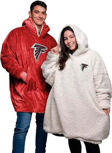 Vista 10 de FOCO NFL Unisex NFL Team Reversible Oversized Sherpa Hoodie Sweatshirt Big Logo Hoodeez
