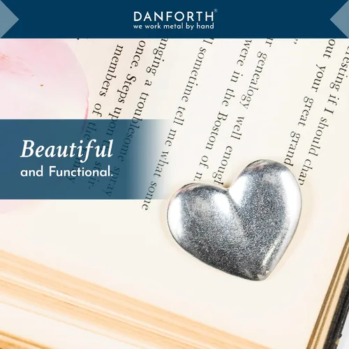 Vista 4 de DANFORTH - Piedra de palma de corazón Peltre hecho a mano en Estados
