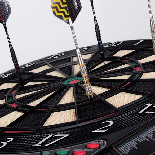 Vista 6 de Turnart Juego de dardos con punta de plástico - Juego de dardos profesionales de punta suave para tablero electrónico de 12 piezas, 18 gramos con 50