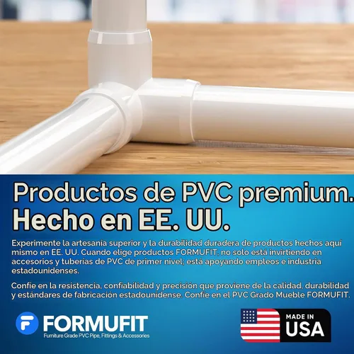 Vista 8 de FORMUFIT F0013WE-WH-4 empalme en codo de PVC, de 3 vías, de calidad para muebles, tamaño de 1 pulgada, blanco (paquete de 4)
