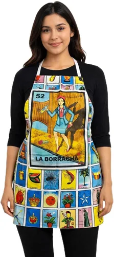 Vista 16 de Leos Imports Loteria Card - Delantal de bingo mexicano con bolsillos Bidibidi Bombom