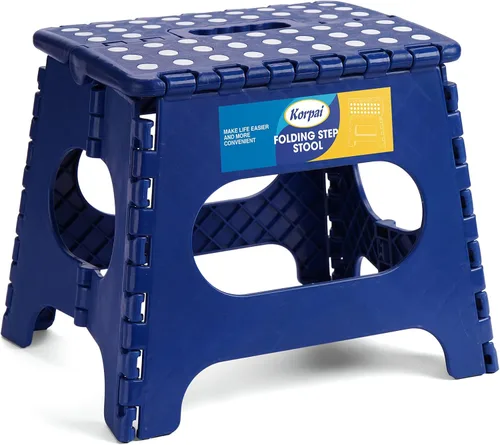 Vista 7 de Korpai Taburete plegable de 9 pulgadas para adultos, niños, taburetes plegables antideslizantes con mango portátil, taburete plegable de plástico